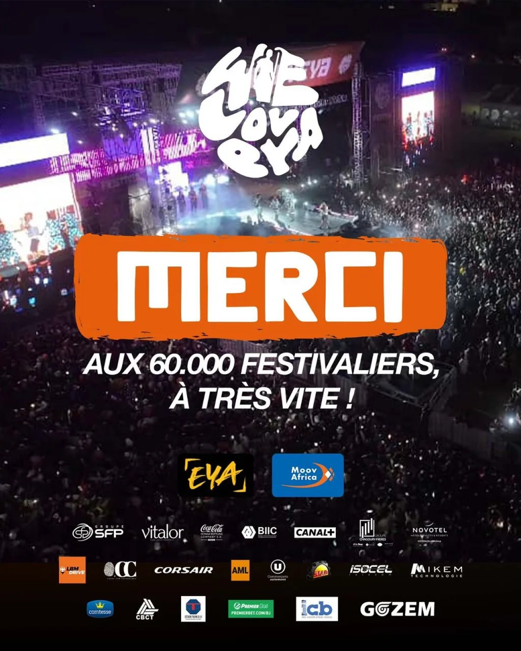Affiche de remerciement WeLovEya 2023