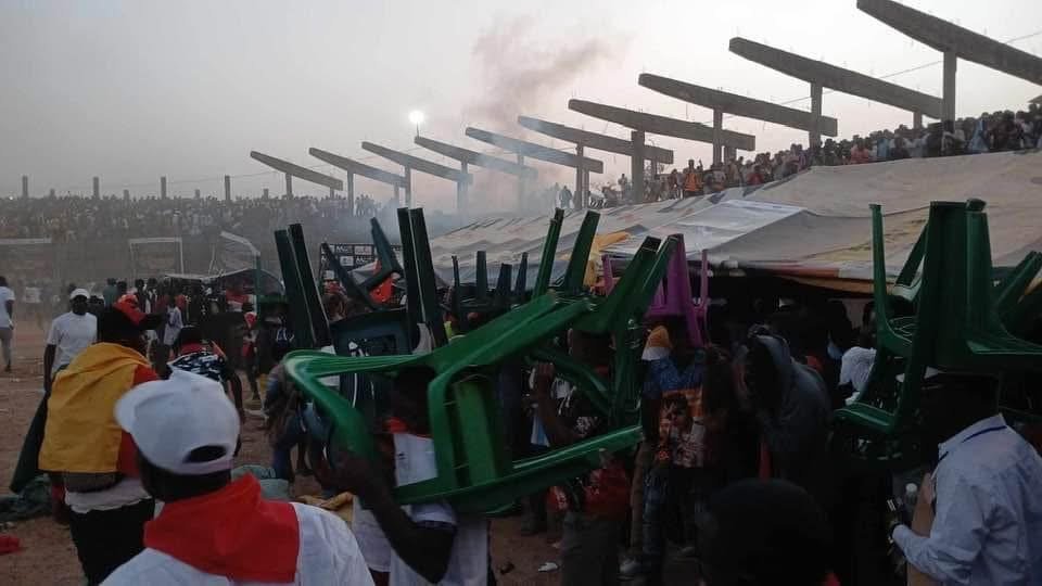Image du drame de finale N'zérékoré à Labé en Guinée.
