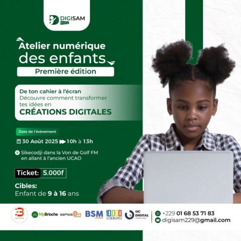 Atelier numérique des enfants 2025 : DIGISAM Kid’s initie les 9-16 ans au monde du digital