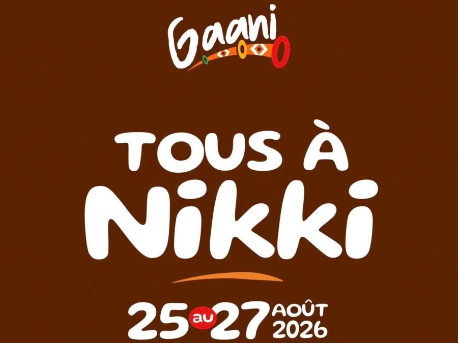 Affiche officielle Gaani 2026, Tous à Nikki, du 25 au 27 août 2026