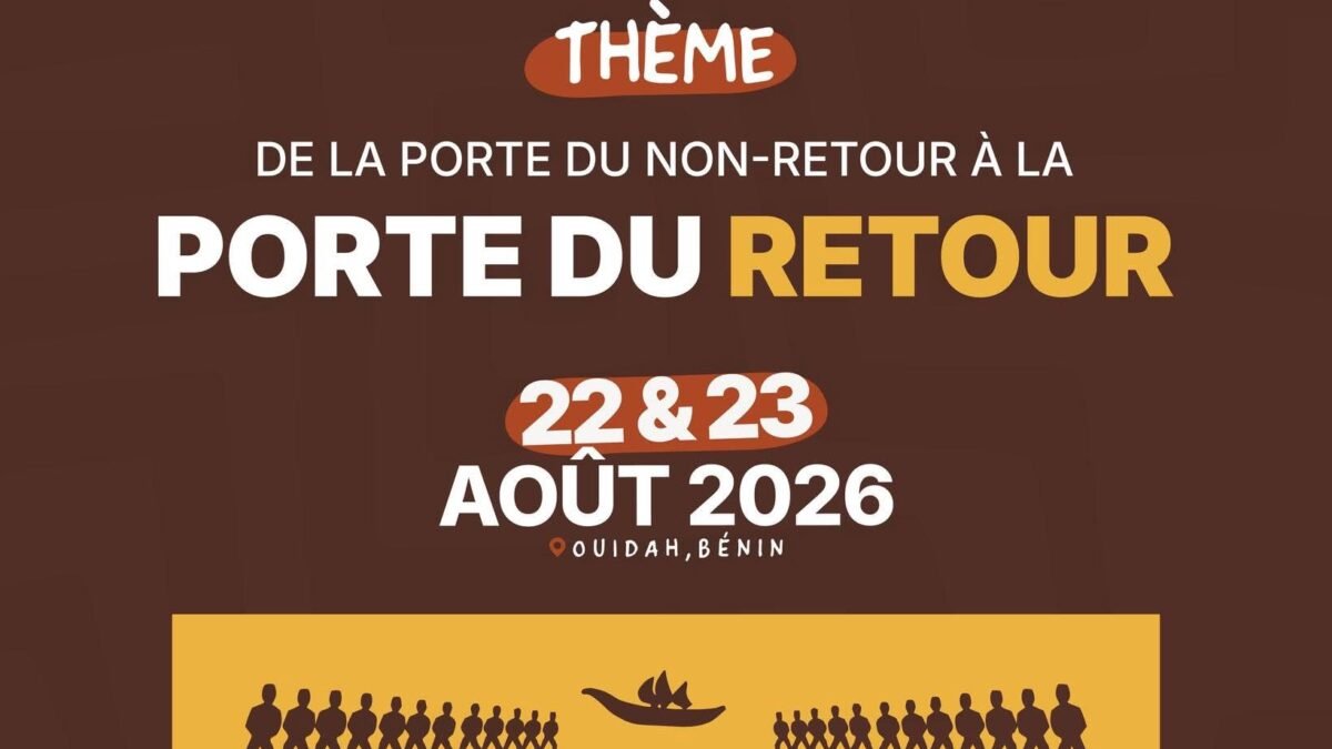 Visuel officiel de la JISTNA 2026, Ouidah, 22 et 23 août 2026
