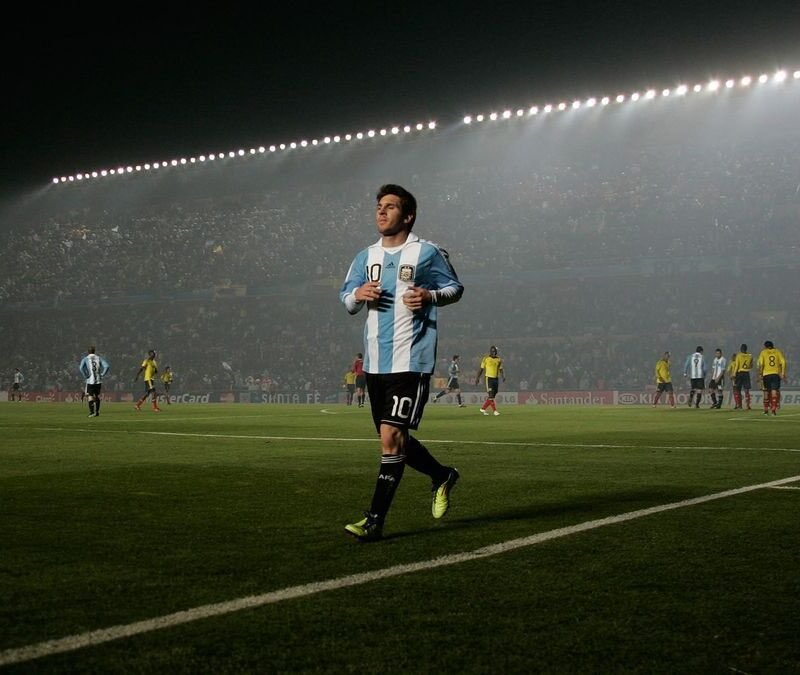 Lionel Messi lors d'un match avec la sélection argentine