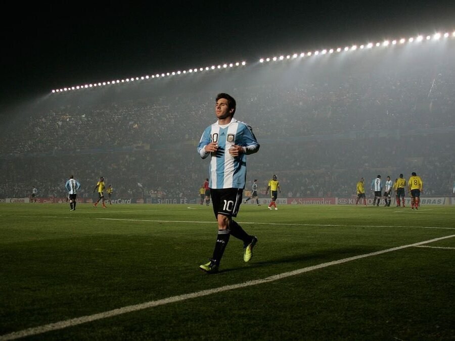 Lionel Messi lors d'un match avec la sélection argentine