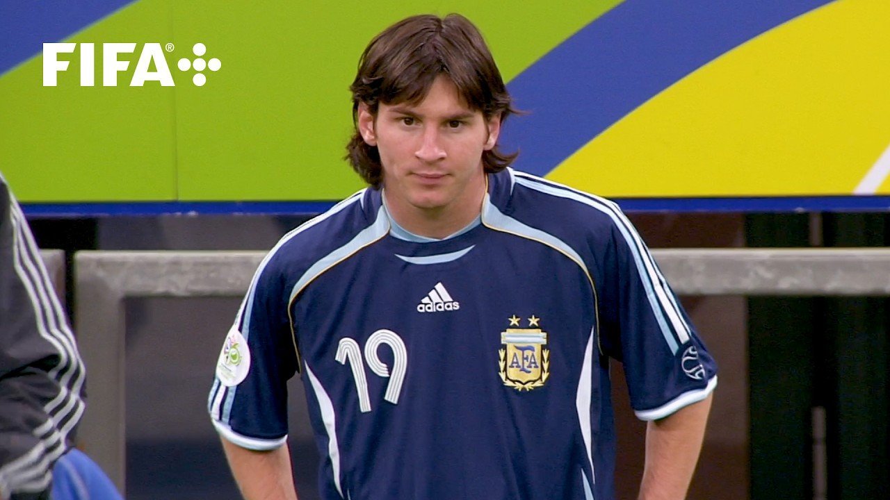 Lionel Messi lors de son premier Mondial avec l'Argentine en 2006