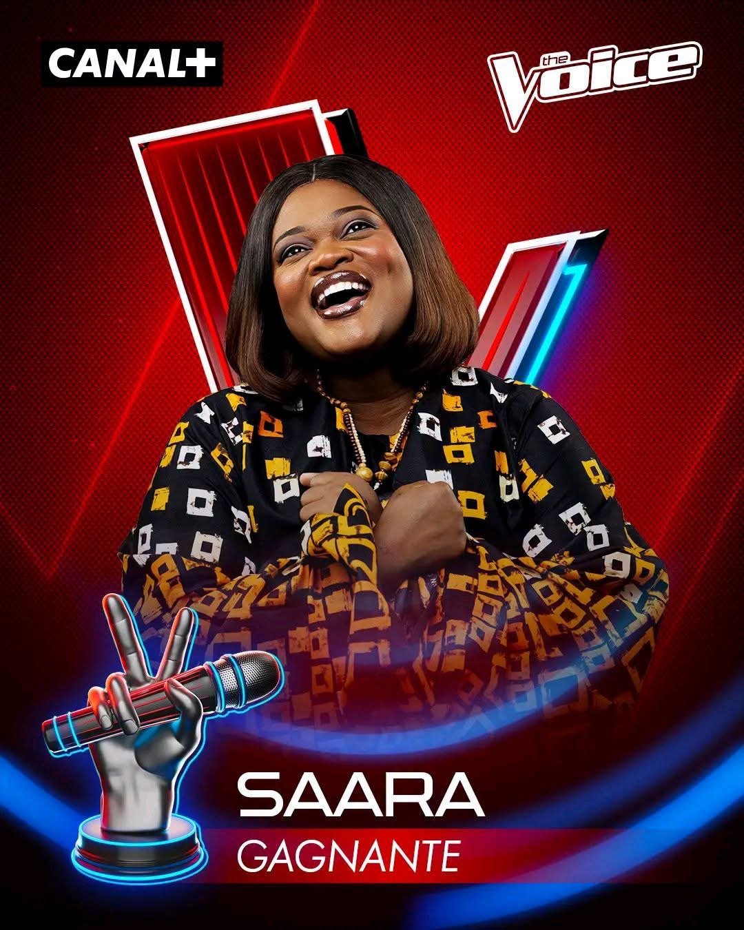 Visuel officiel Canal+ annonçant Saara gagnante de The Voice Afrique Francophone 2026
