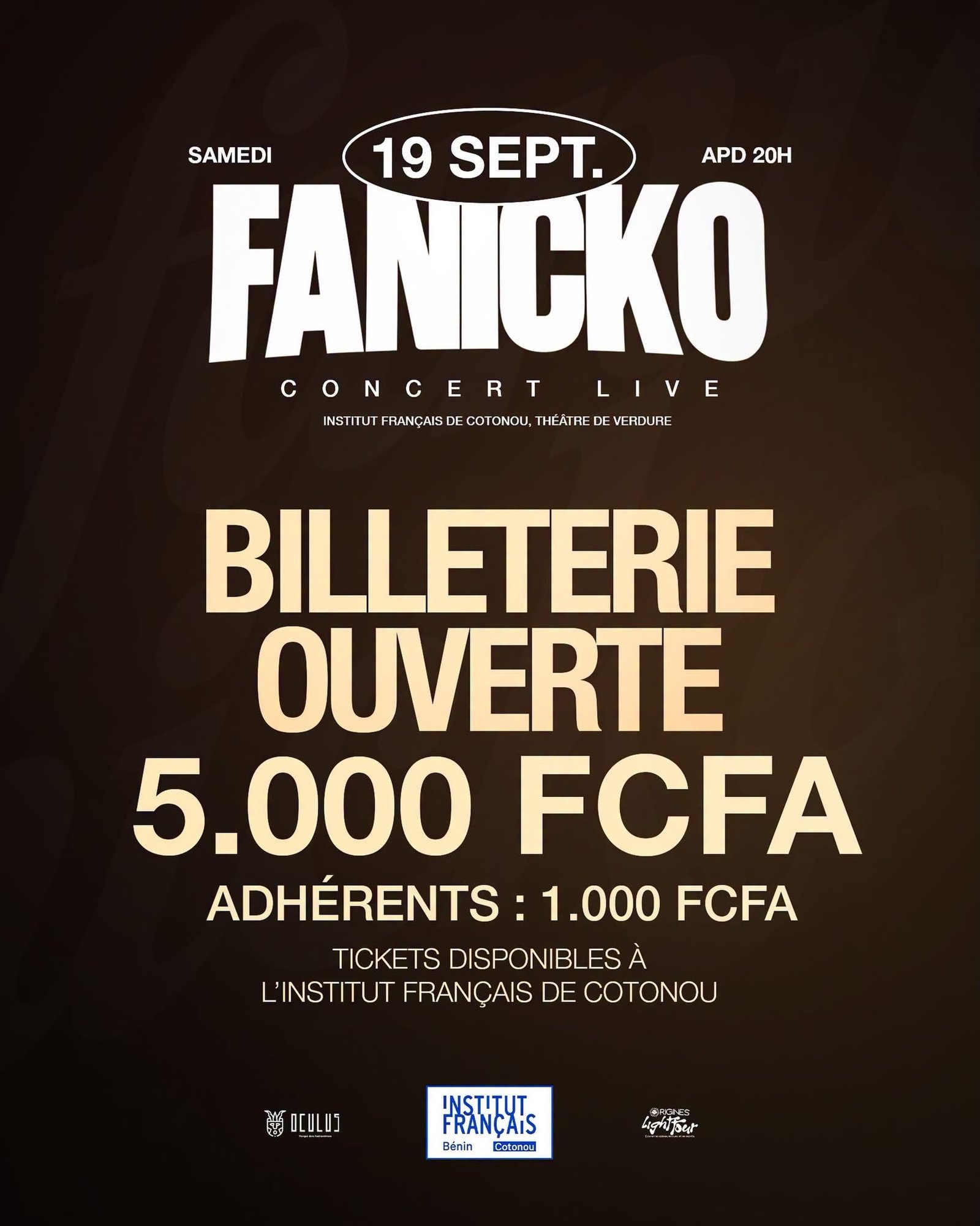 Billetterie ouverte pour le concert de Fanicko le 19 septembre 2026
