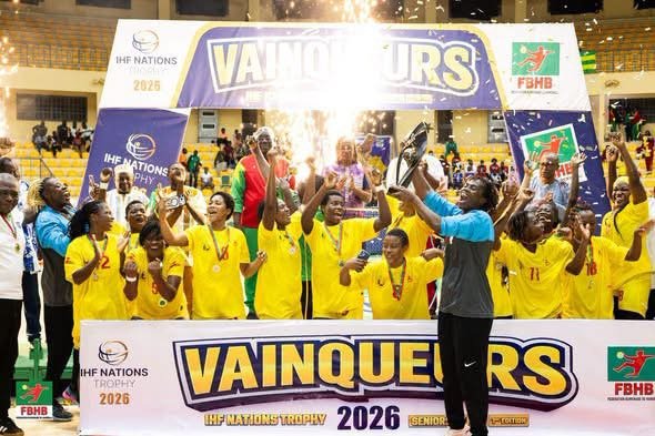 Les Amazones du Bénin célèbrent leur titre à l'IHF Nations Trophy 2026